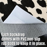 Aperturee - Aperturee Cow Pattern Carpet Fabric Floor Backdrop For Photo